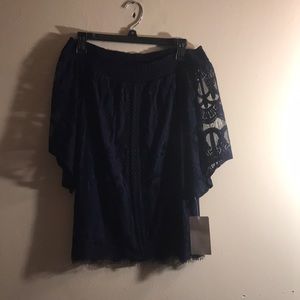 Navy off the shoulder top